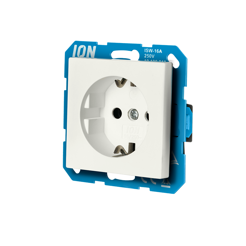 ION INDUSTRIES | WANDCONTACTDOOS | RA MET ANRAAKBEVEILIGING | V1/J1 Mat Alpin Wit