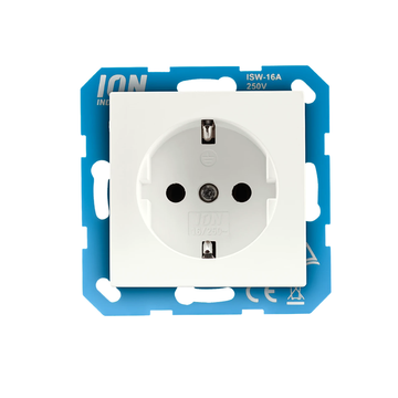 ION INDUSTRIES | WANDCONTACTDOOS | RA MET ANRAAKBEVEILIGING | V1/J1 Mat Alpin Wit