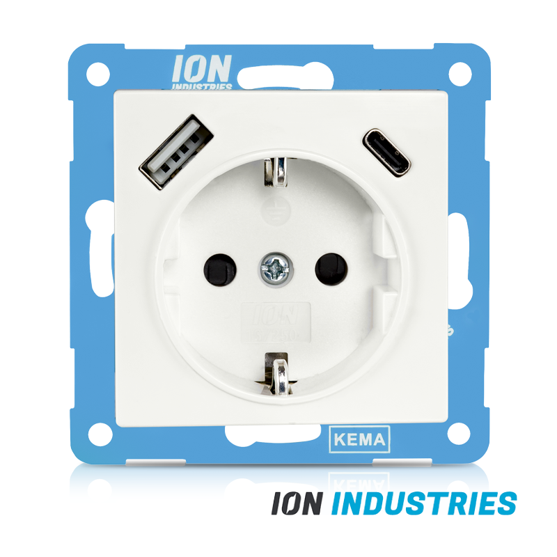 usb-stopcontact-wit-wandcontactdoos