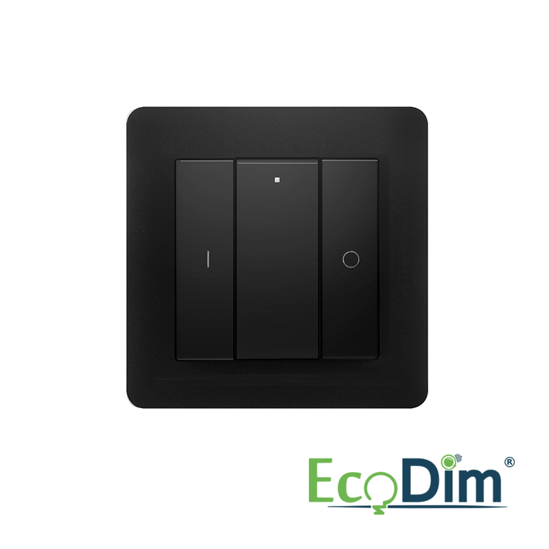 ECODIM | WIRELESS ZIGBEE SWITCH | 1 GROUP | BLACK