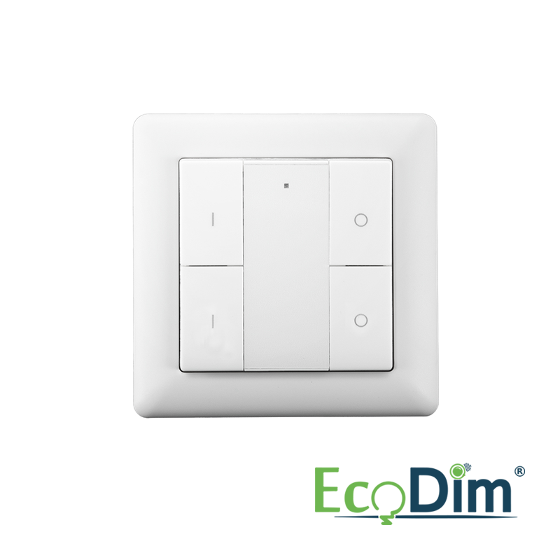 ECODIM | WIRELESS ZIGBEE SWITCH | 2 GROUPS | WHITE