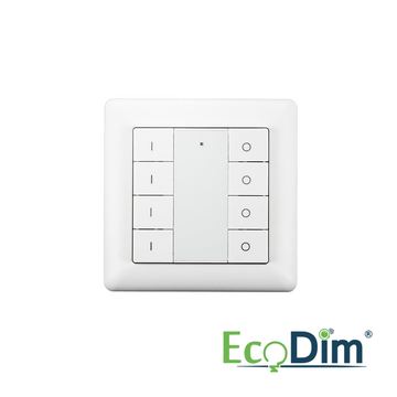 ECODIM | WIRELESS ZIGBEE SWITCH | 4 GROUPS | WHITE