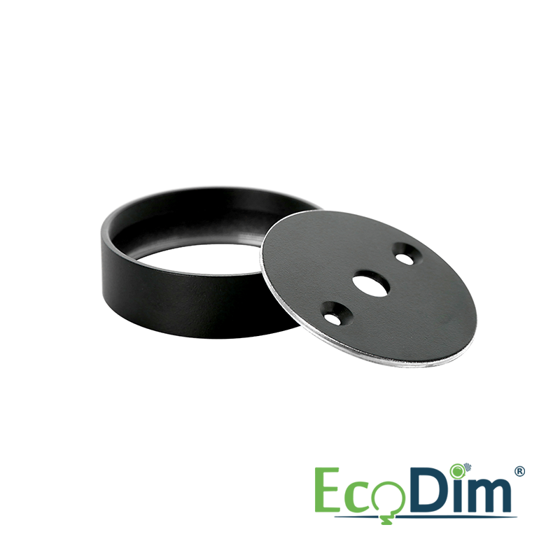 ECODIM | SURFACE-MOUNTED FURNITURE SPOTLIGHT | ROUND | BLACK