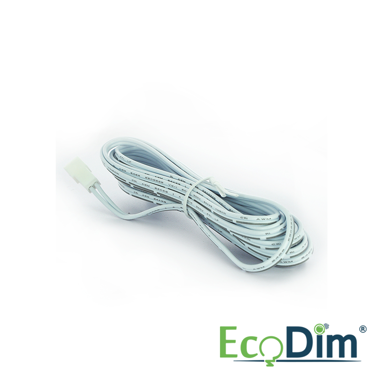 ECODIM | VERLENG/VERBINDINGSKABEL | MEUBELSPOT | 300 CM | 12-24 V(DC)