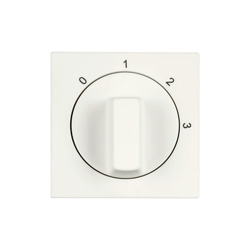 ION INDUSTRIES | CENTRAL PLATE WITH ROTARY KNOB | 3-POSITION SWITCH | V1/J1 | MATTE ALPIN WHITE
