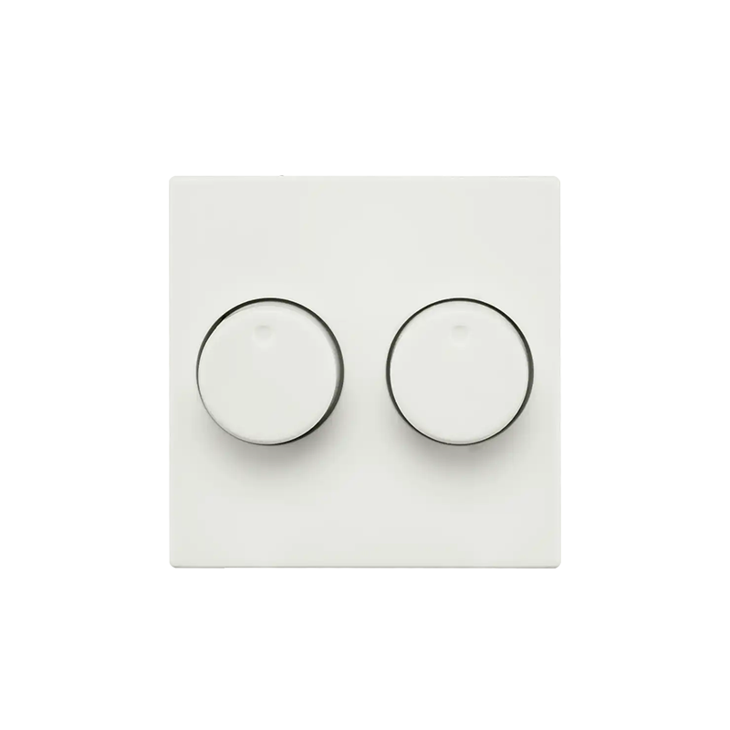 ION INDUSTRIES | CENTRAALPLAAT |  DIMMERKNOP | Duo | V1/J1 | MAT ALPIN WIT