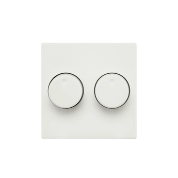 ION INDUSTRIES | CENTRAALPLAAT |  DIMMERKNOP | Duo | V1/J1 | MAT ALPIN WIT