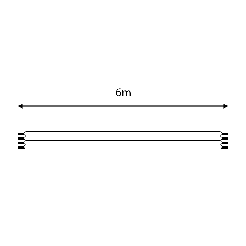 LEDSTRIP KABEL | 6 METER | BKGRB