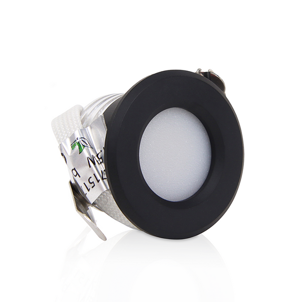 led mini inbouwspot 1.5w dimbaar zwart