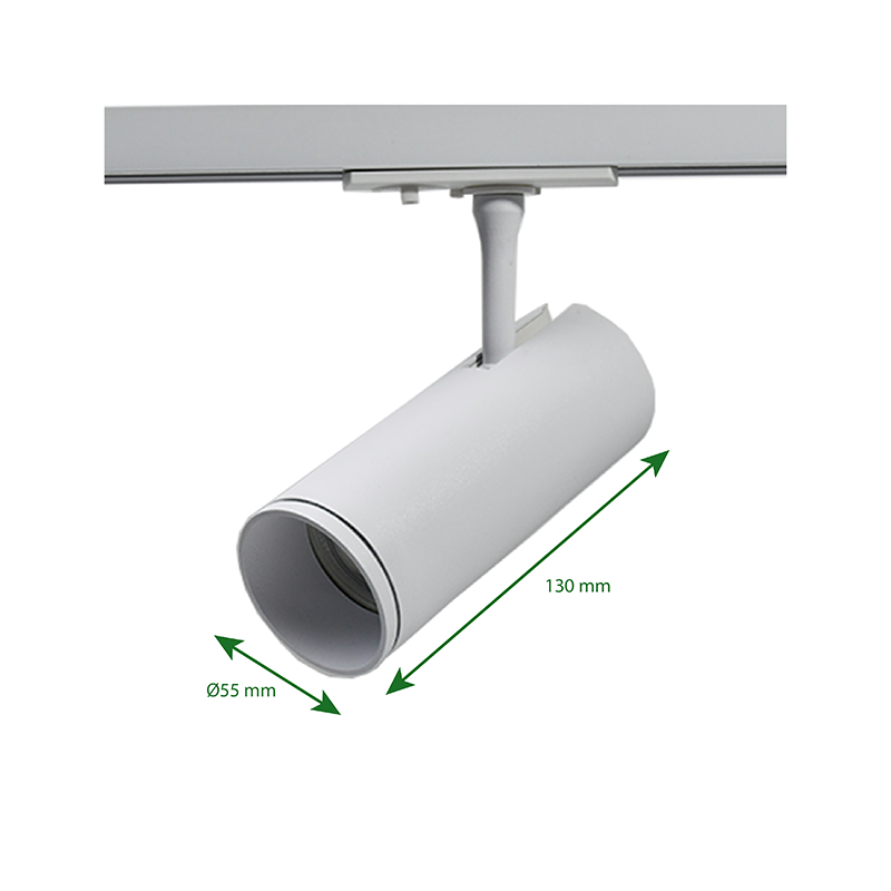 806125 + 272095 1-FASE RAILARMATUUR MET GU10 FITTING WIT