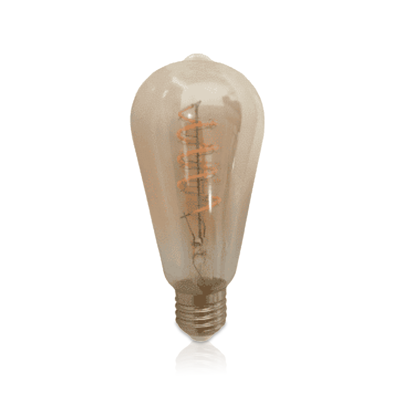 LED FILAMENT E27 EDISON DIMBAAR AMBER 6W