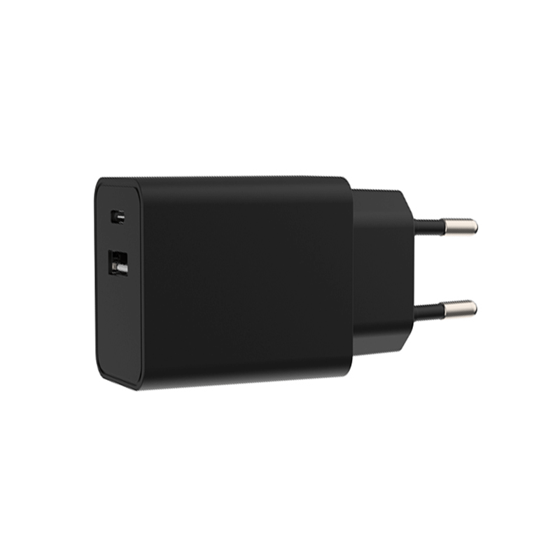 USB-A + USB-C CHARGER | BLACK | 5V | 3A
