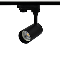 Schwarze Schienenstrahler ohne Lichtquelle