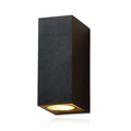 wandlamp zwart gu10 fitting rechthoekig