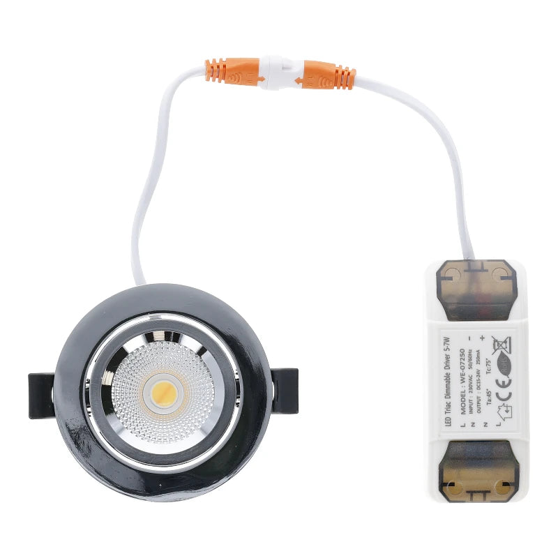 LED INBOUWSPOT | 5W | Ø82mm | DIMBAAR | SLIM-FIT | CHROOM