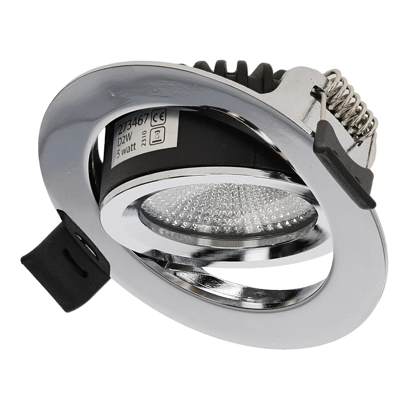 LED INBOUWSPOT | 5W | Ø81mm | DIM TO WARM | SLIM-FIT | CHROME