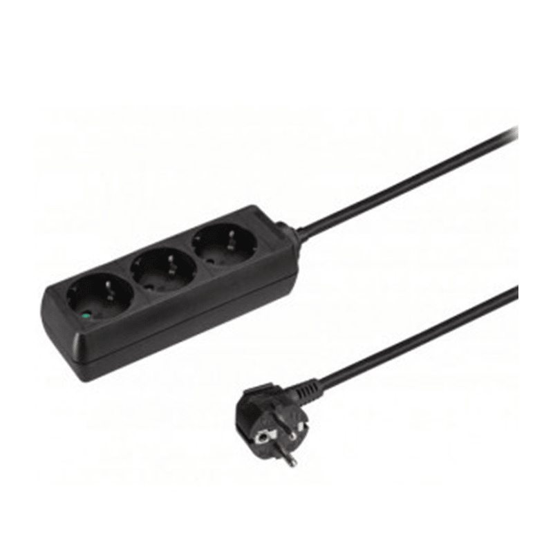 DRIEVOUDIGE TAFELCONTACTDOOS | 3M | ZWART