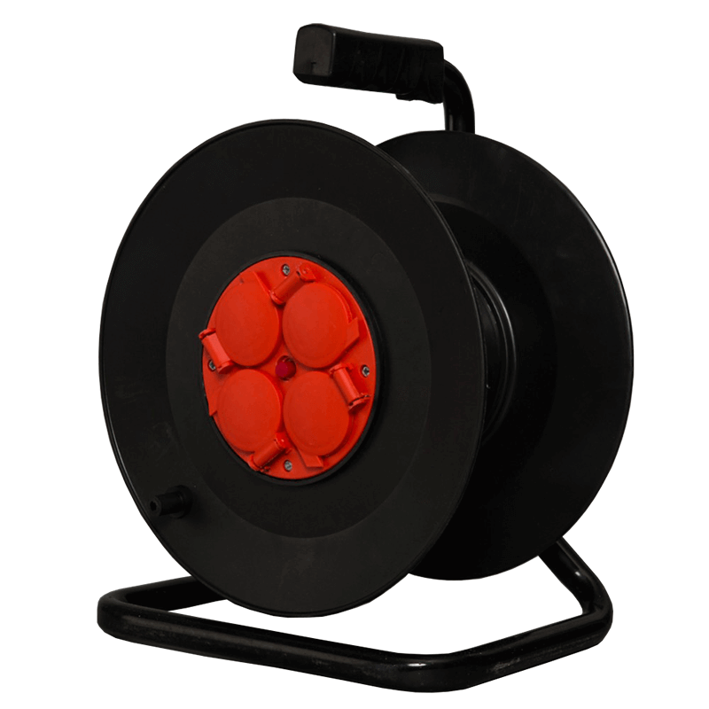 KABELHASPEL 25 METER | MET 4 STOPCONTACTEN