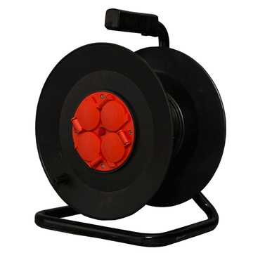 KABELHASPEL 25 METER | MET 4 STOPCONTACTEN