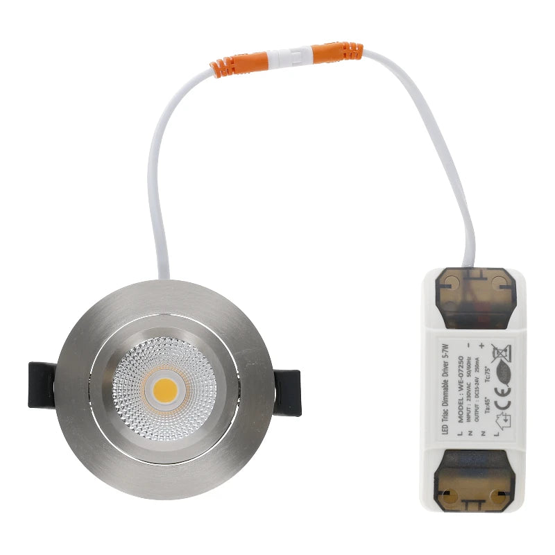LED INBOUWSPOT | 5W | Ø81mm | DIM TO WARM | SLIM-FIT | ZILVER