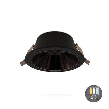 LED DOWNLIGHT | KERBER | CCT-SWITCH | Ø100MM | 10W | ZWART