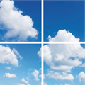 FOTOPRINT afbeelding wolk verdeeld over 4 panelen 595 x 595 mm-0