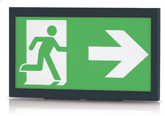NOODVERLICHTING | INBOUW/OPBOUW | 3W | ZWART | INCL. PICTOGRAMMEN