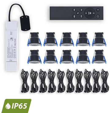 INBOUWSPOTS TOLOS | SET 10 STUKS | MET AFSTANDBEDIENING | WIT
