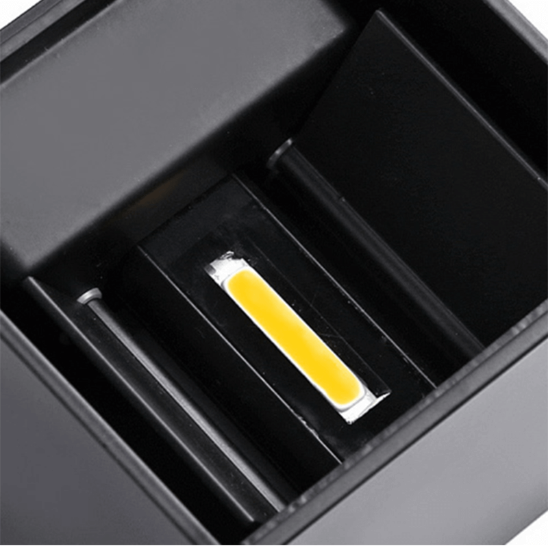 led cube wandlamp met sensor vierkant