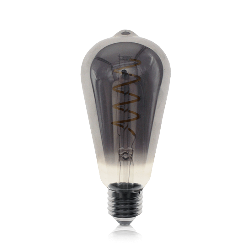 led filament e27 dimbaar smoke glass