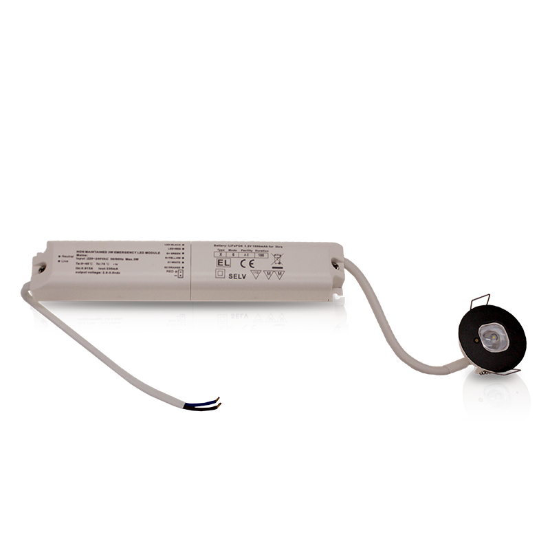 inbouwspot noodverlichting zwart