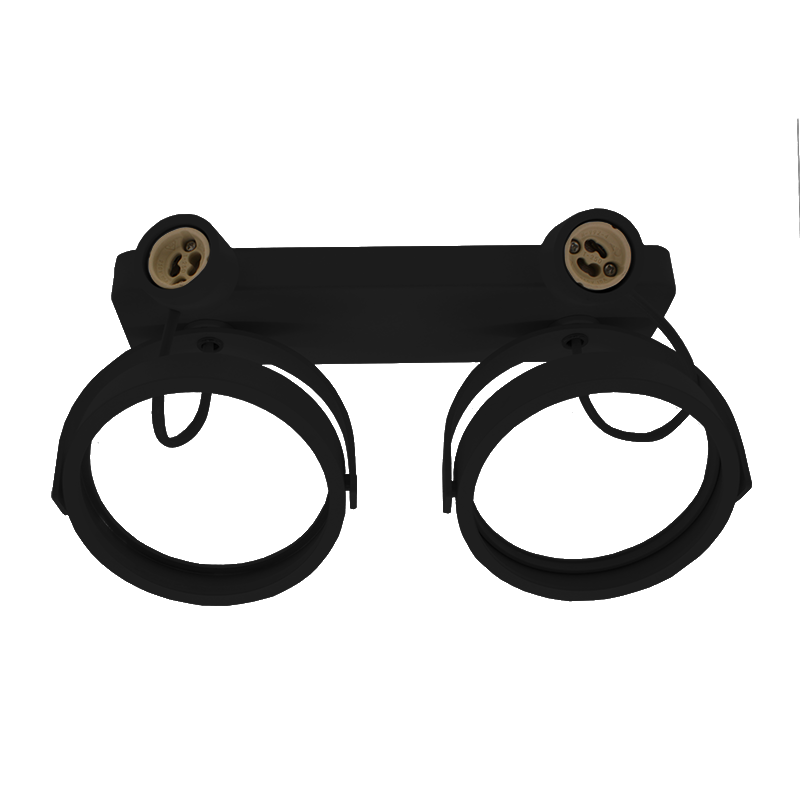 AR111 OPBOUWARMATUUR | EUKE | 2xGU10 FITTING | ZWART