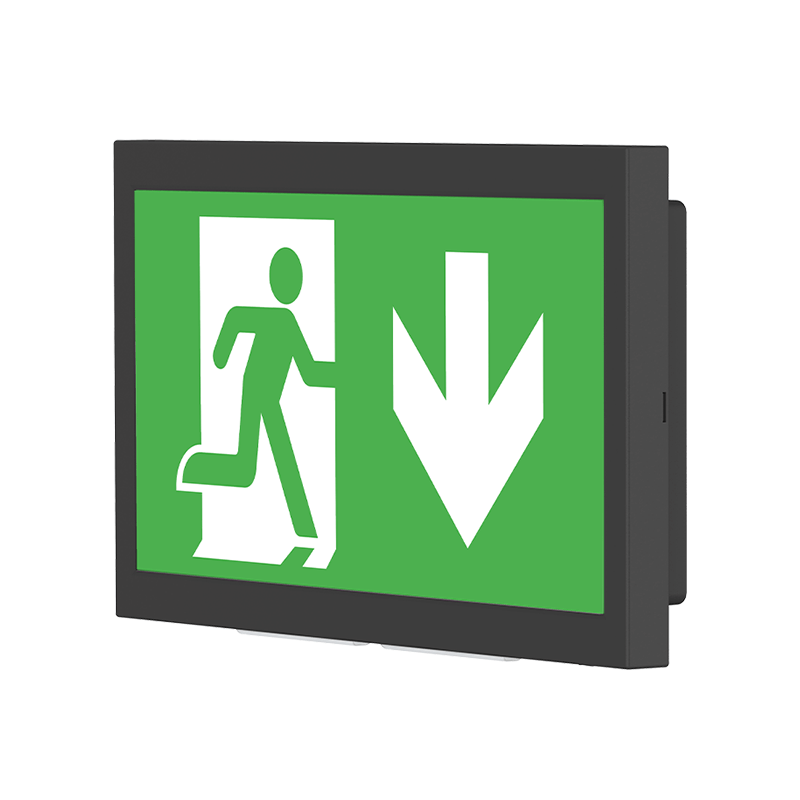 noodverlichting zwart muur en inbouw