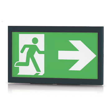 noodverlichting zwart muur en inbouw