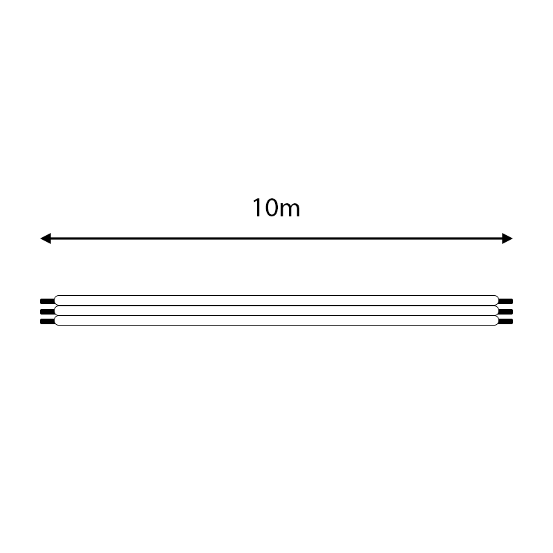 3-ADERIGE KABEL | 22AWG | 10M