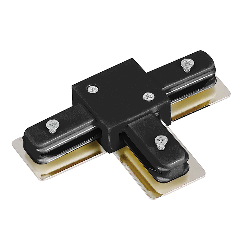 T-connector-zwart-1-fase rail