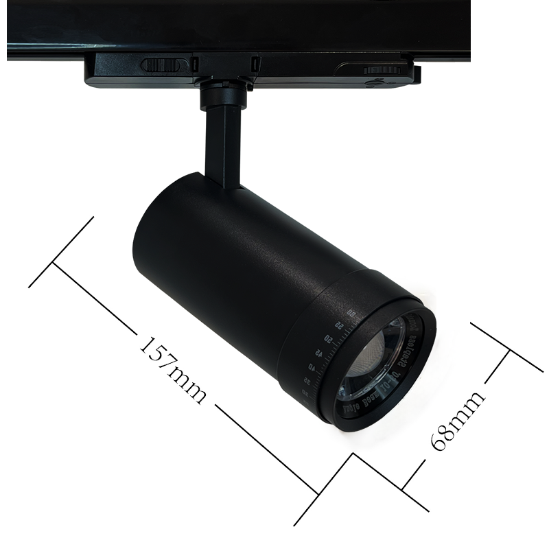 3-FASE RAILSPOT | ZOOMABLE | WATT SWITCH | CCT-SWITCH | ZWART