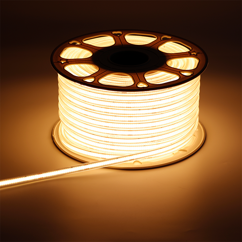 COB LEDSTRIP | 220V | IP65 | 52,75 METER | 2700K incl. 0,5 M EUROSTEKKER