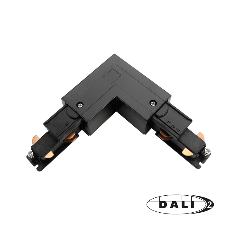 DALI 3-PHASE TRAIL | L-SHAPE CONNECTOR | INSIDE | BLACK