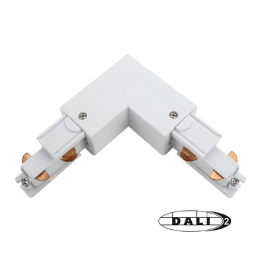 DALI 3-PHASE RAIL | L-SHAPED CONNECTOR | OUTSIDE | WHITE