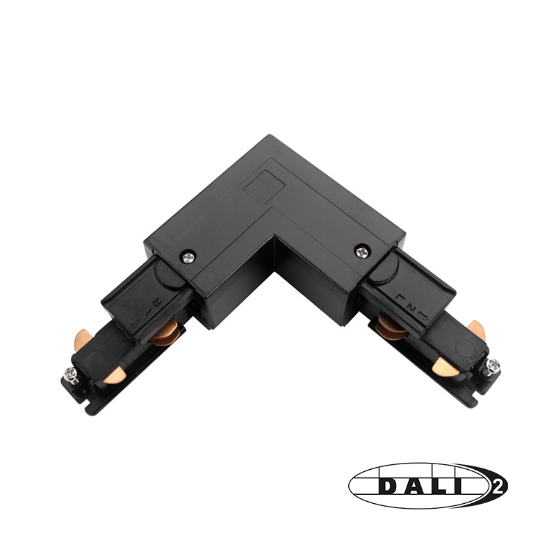 DALI 3-PHASE TRAIL | L-SHAPED CONNECTOR | OUTSIDE | BLACK