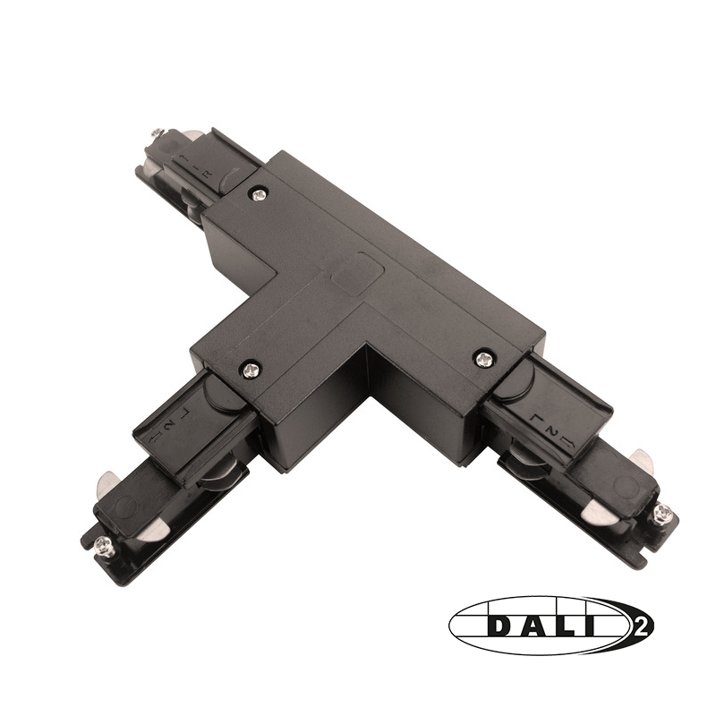 DALI 3-FASE RAIL | T-VORM CONNECTOR | RIGHT-2 | ZWART