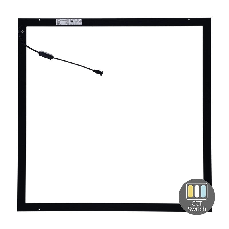 LED FRAME PANEEL | EDGE LIT | 60×60 | 40W | UGR<23 | ZWART | CCT SWITCH