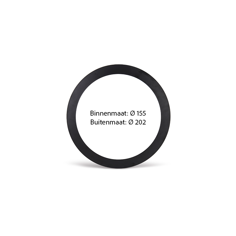 VERLOOPRING METAAL | ZWART | Ø155-202mm