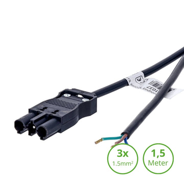 811068 - 3-SWP AANSLUITSNOER MALE - 1.5mtr - 3x1.5mm