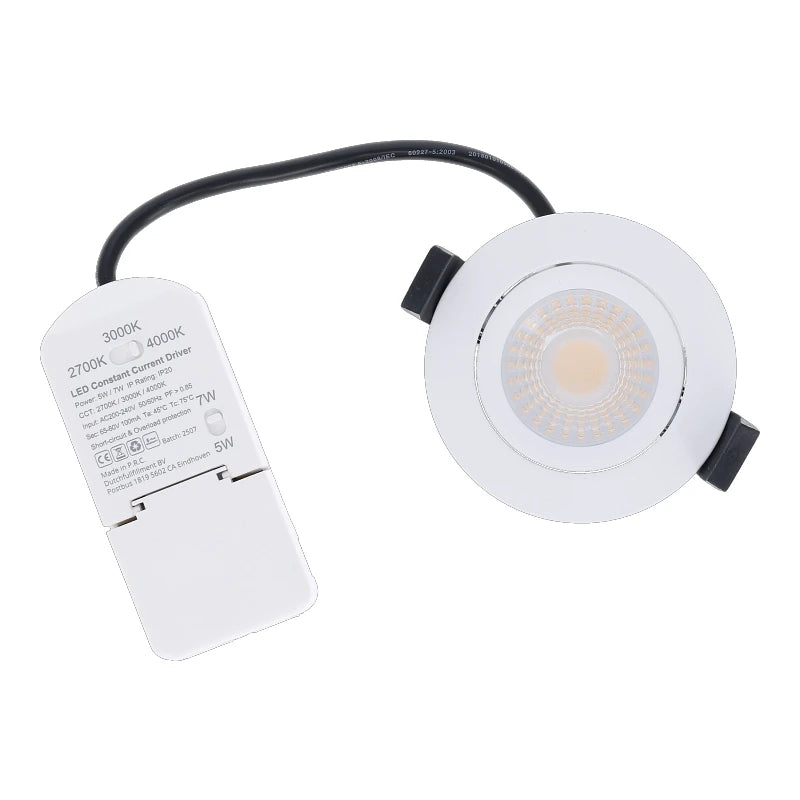 812096 LED INBOUWSPOT | MIRAN | SLIM-FIT | 5W/7W | CCT-SWITCH | WIT