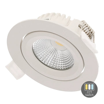 LED INBOUWSPOT | 6W | Ø82mm | DIMBAAR | CCT-SWITCH | IP65 | WIT