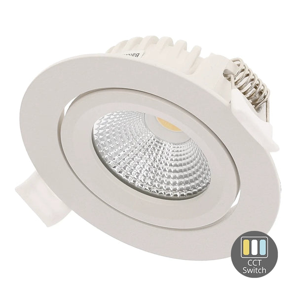 LED INBOUWSPOT | 6W | Ø82mm | DIMBAAR | CCT-SWITCH | IP65 | WIT