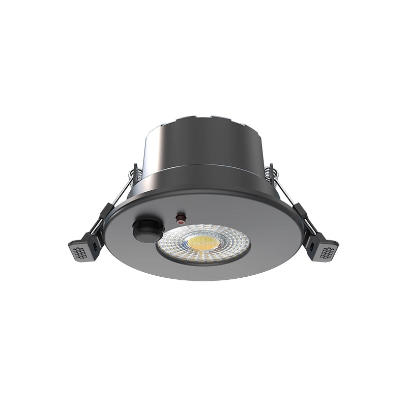 LED INBOUWSPOT | 6W | Ø85mm | MET SENSOR | DIMBAAR | IP65 | ZWART
