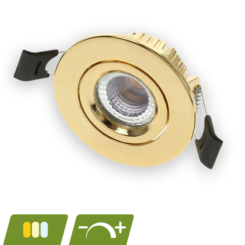 LED INBOUWSPOT | POLLUX | SLIM-FIT | 5W | DIM | GOUD | CCT-SWITCH